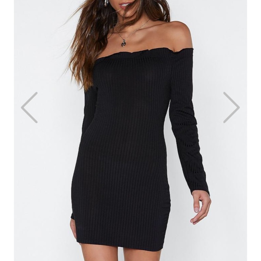 Never worn NASTY GAL off the shoulder dress